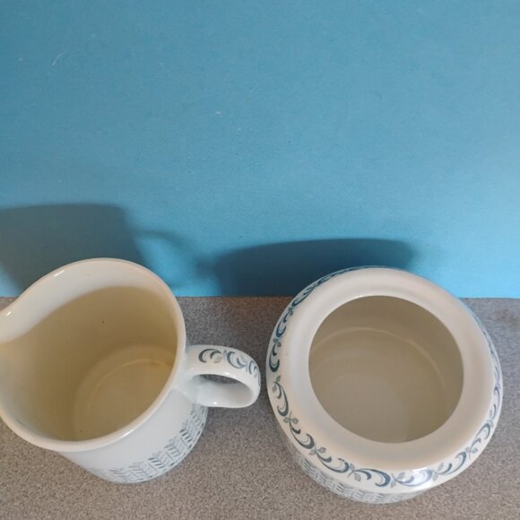 Barker Brothers England Melody Pattern Ironstone Sugar and Creamer Vintage - Picture 5 of 6